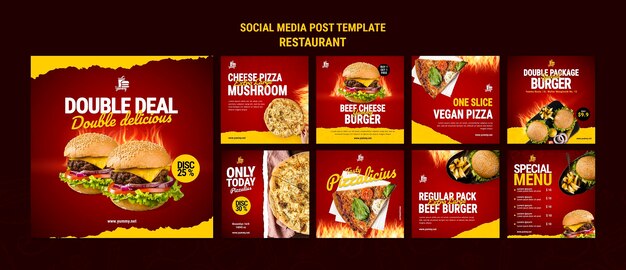 Restaurant food social media post