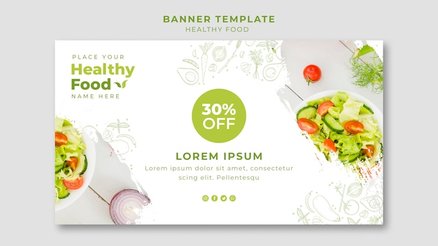 Restaurant horizontal banner template