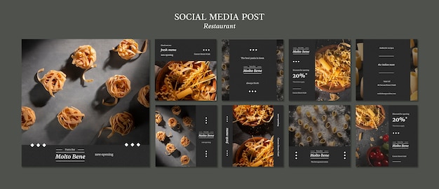 Restaurant instagram post template