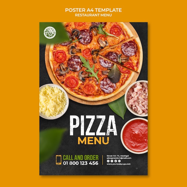 Restaurant menu design template