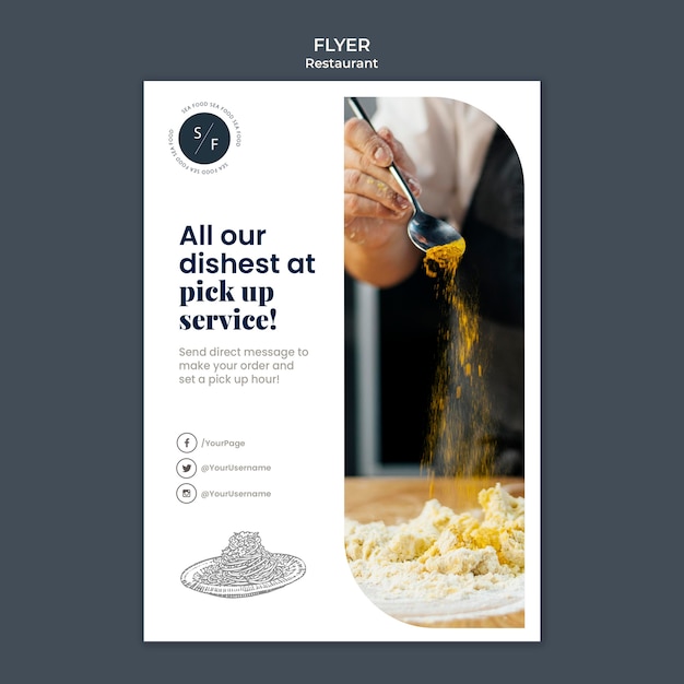 Free PSD restaurant security flyer template