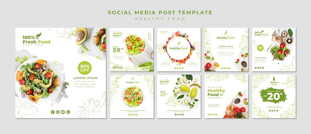 Free PSD restaurant social media post template