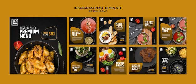 Free PSD restaurant template design