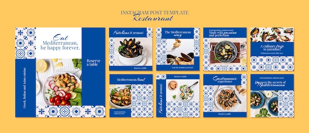 Free PSD restaurant template design