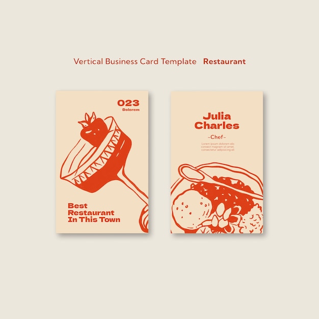 Free PSD restaurant template design