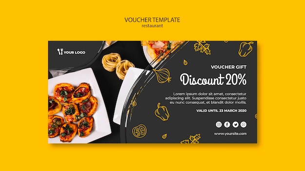 Restaurant voucher template