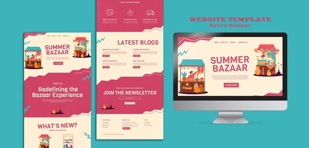 Retro bazaar web template