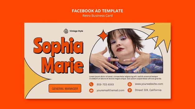 Retro facebook ad template