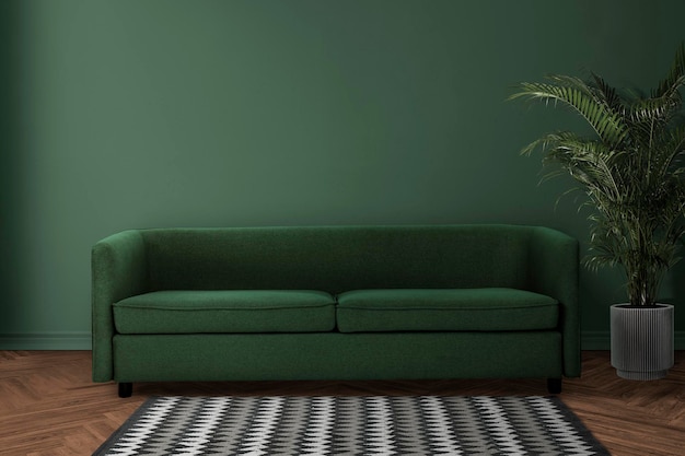 Free PSD retro living room interior