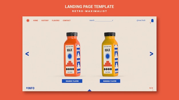 Retro-maximalist landing page template