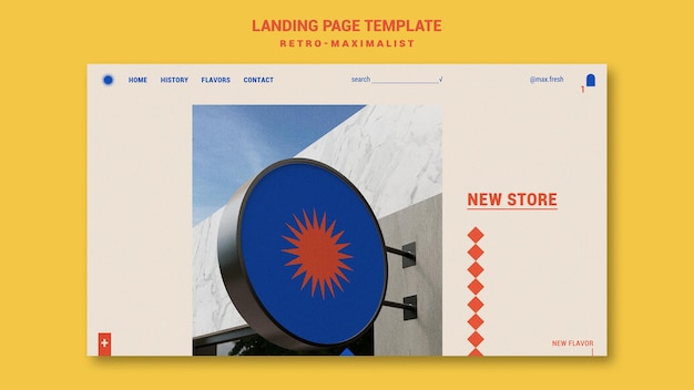 Free PSD retro-maximalist web template