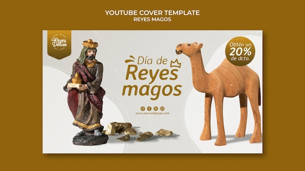 Free PSD reyes magos celebration youtube cover