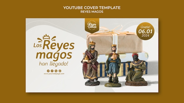 Free PSD reyes magos celebration youtube cover