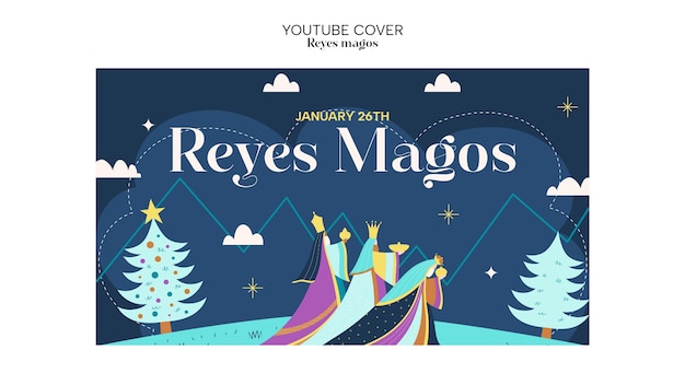 Free PSD reyes magos template design