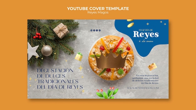 Free PSD reyes magos template design