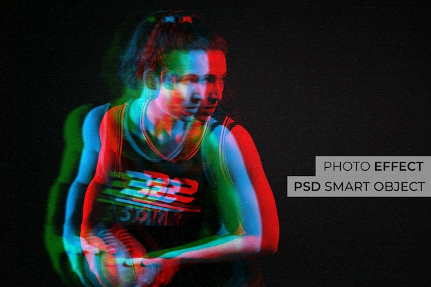 Free PSD rgb split channel photo effect