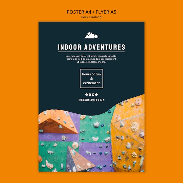 Free PSD rock climbing indoor adventures