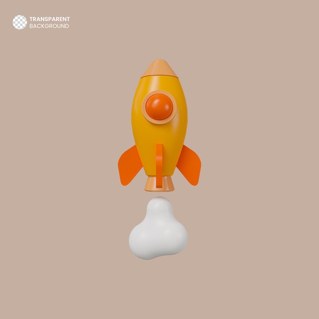 Rocket isolated 3d icon