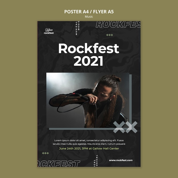 Rockfest 2021 poster template