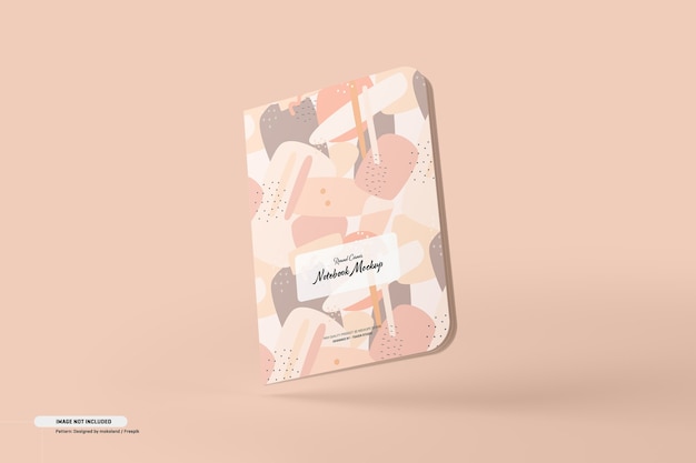 Free PSD round corner notebook mockup