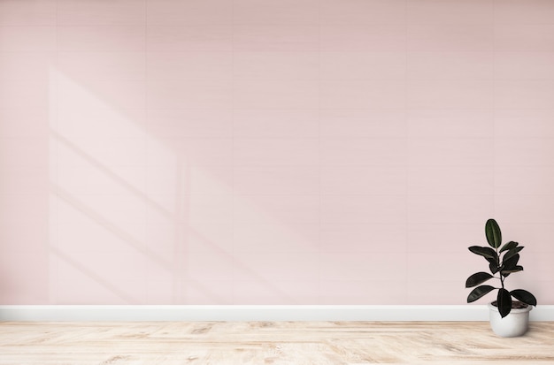 Free PSD rubber fig in a pink room