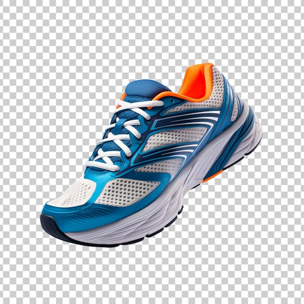 Free PSD running shoes or sneakers on a transparent background