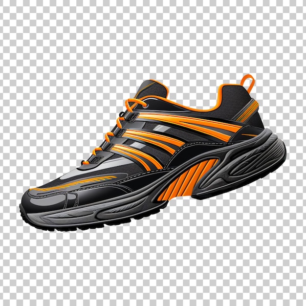 Free PSD running shoes or sneakers on a transparent background