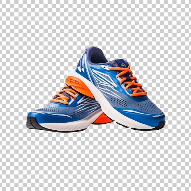 Free PSD running shoes or sneakers on a transparent background