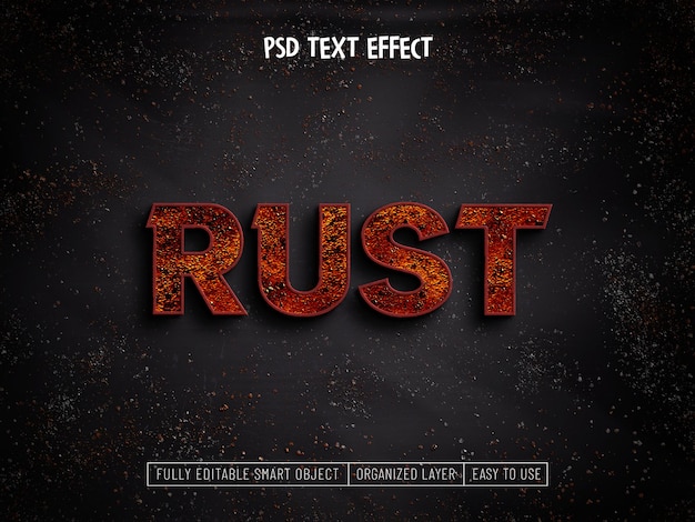 Rust text effect