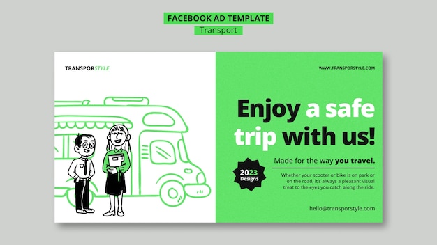 Free PSD safe transport facebook template