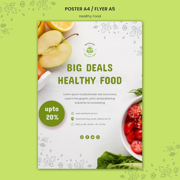 Free PSD safety food flyer template