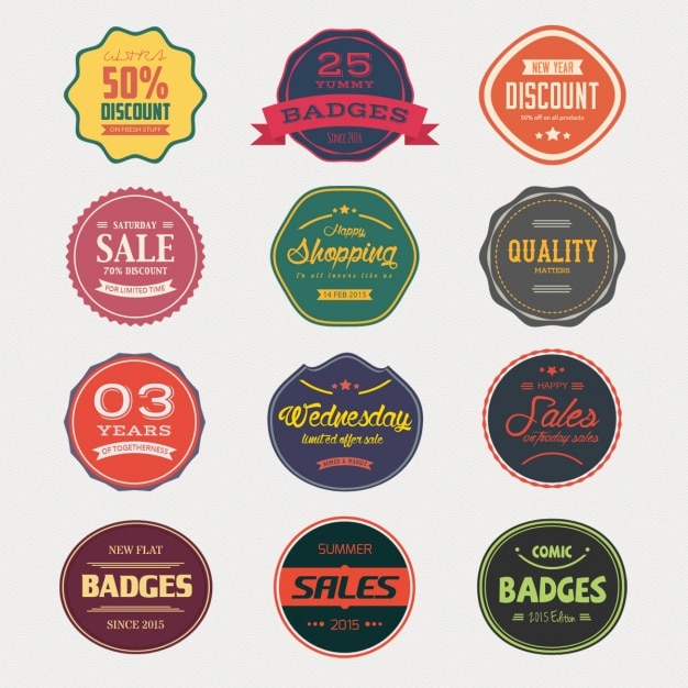 Free PSD sale badges collection