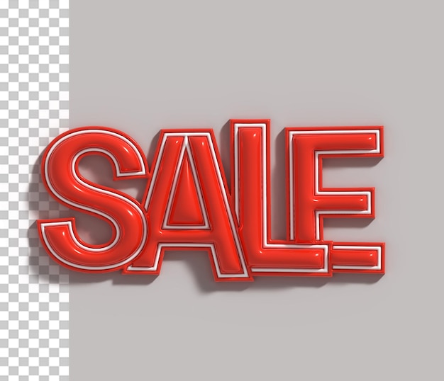 Sale Discount Banner 3d Lettering Transparent Psd Font Design