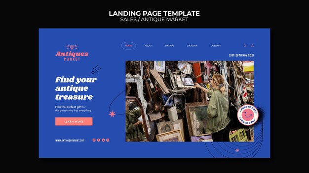 Sale landing page  design template