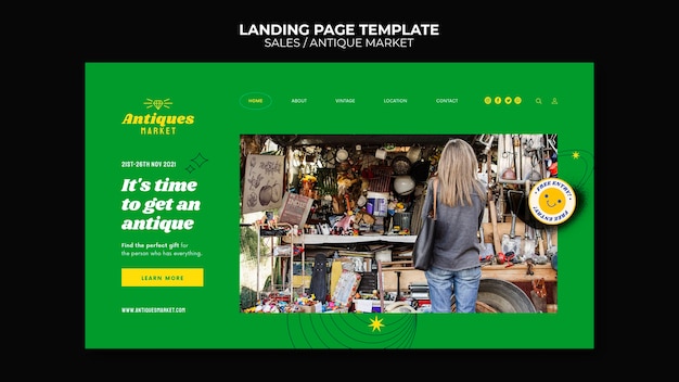 Free PSD sale landing page  design template