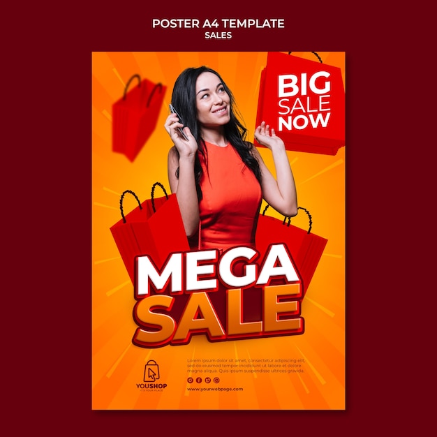 Sale poster template design