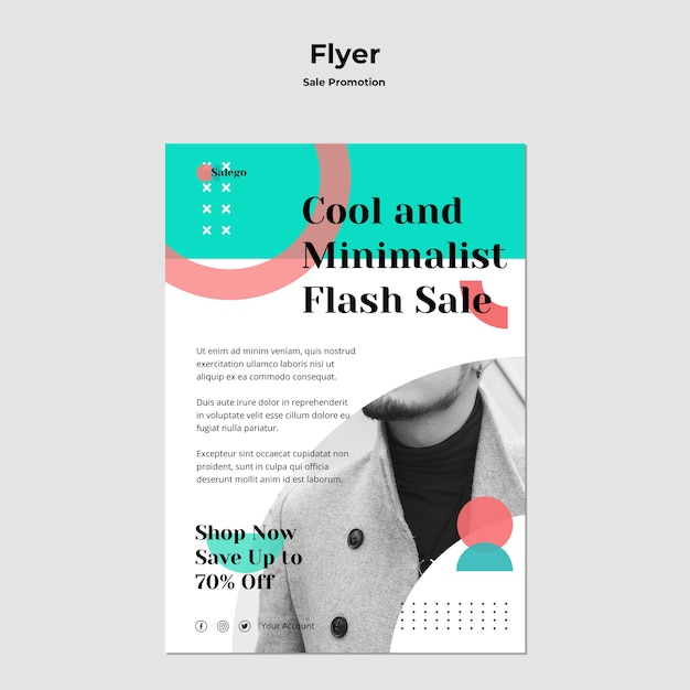 Sale promotion flyer template