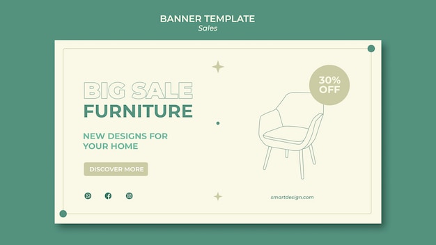 Free PSD sales banner template design