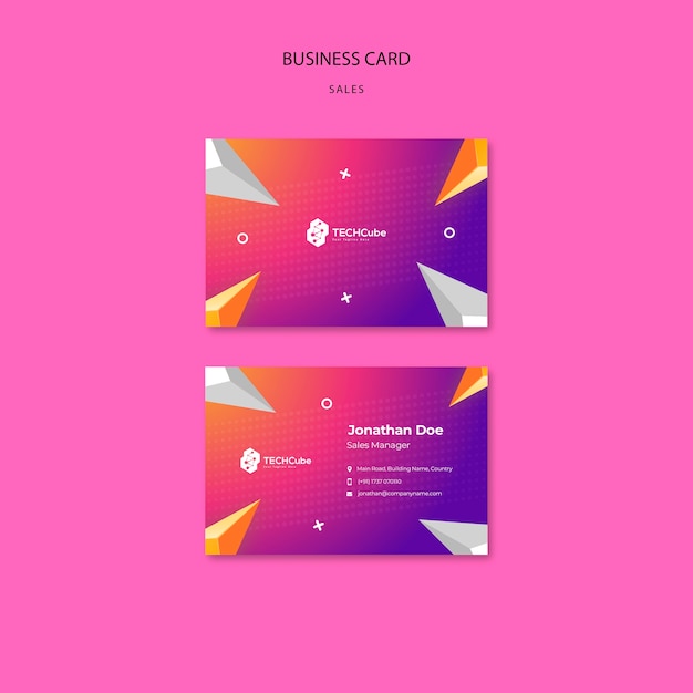 Sales discount business card template