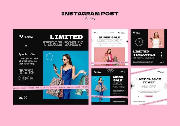 Sales discount instagram posts