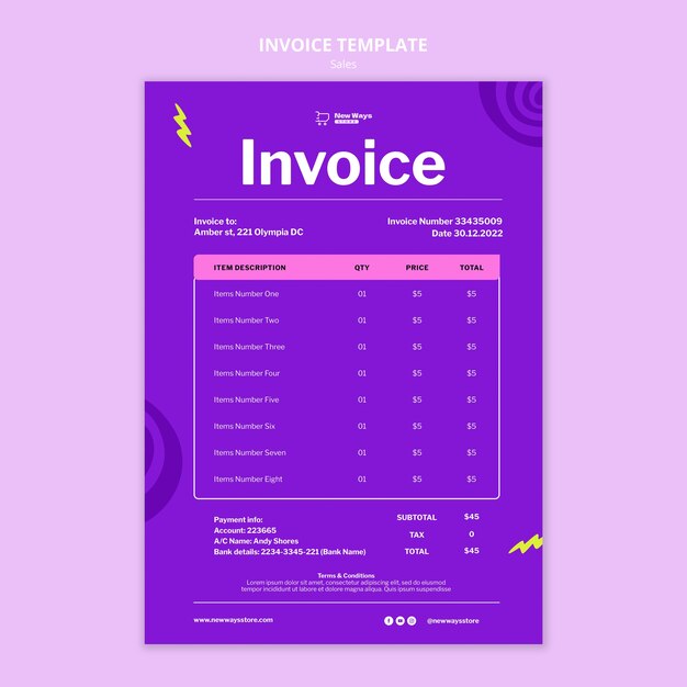 Sales discount invoice template