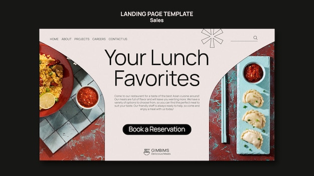 Free PSD sales discount landing page template