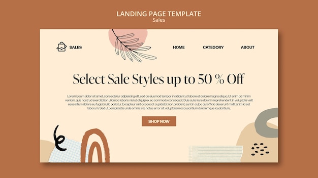 Sales discount landing page template