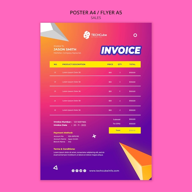 Sales discount poster template