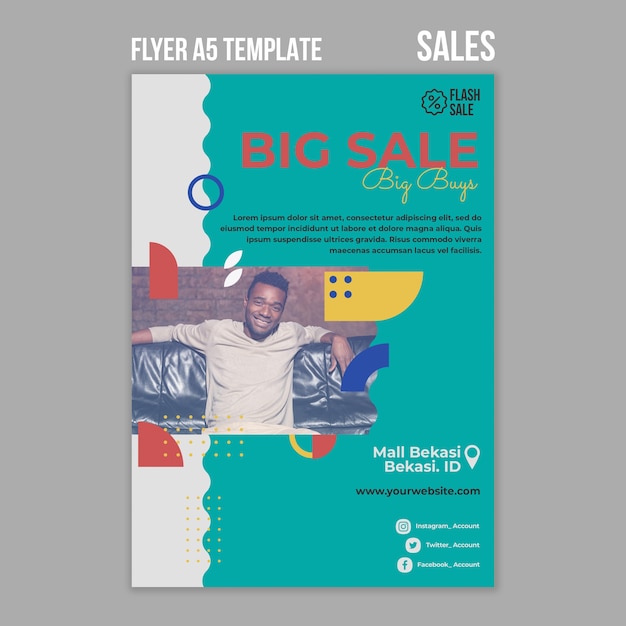 Free PSD sales flyer template