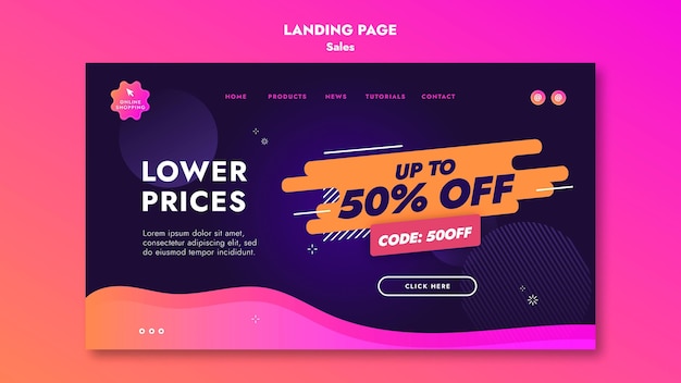 Sales offers landing page