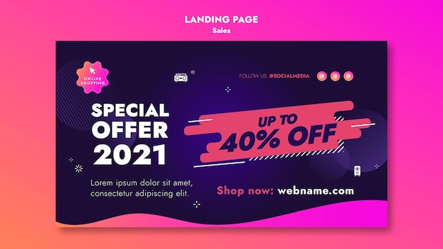 Sales offers landing page