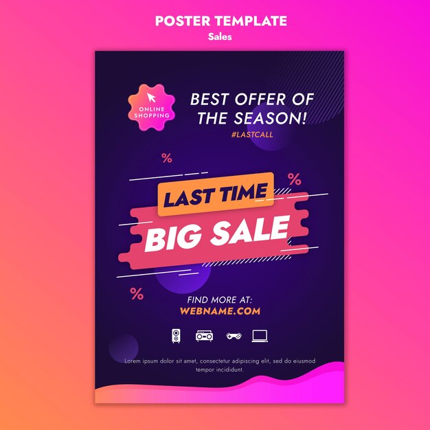 Sales offers poster template