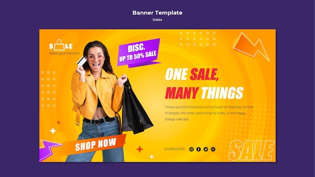 Sales template design of banner