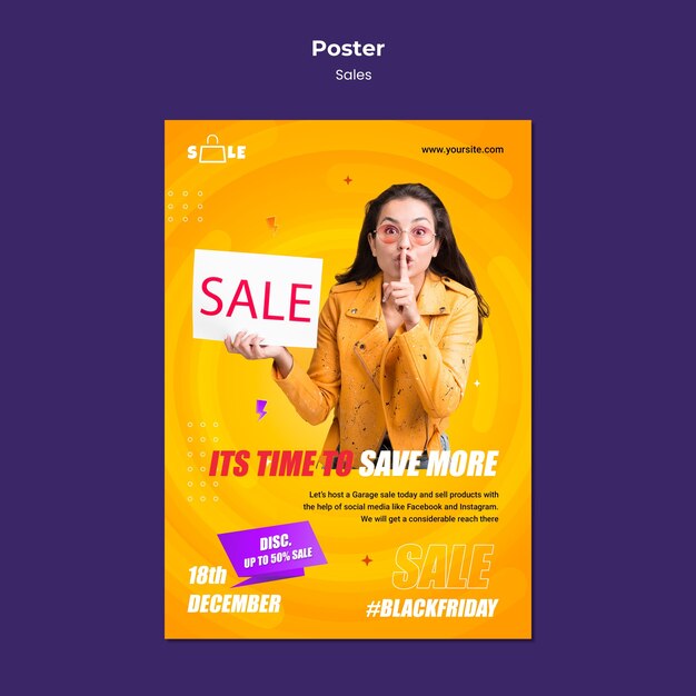 Sales template design of poster